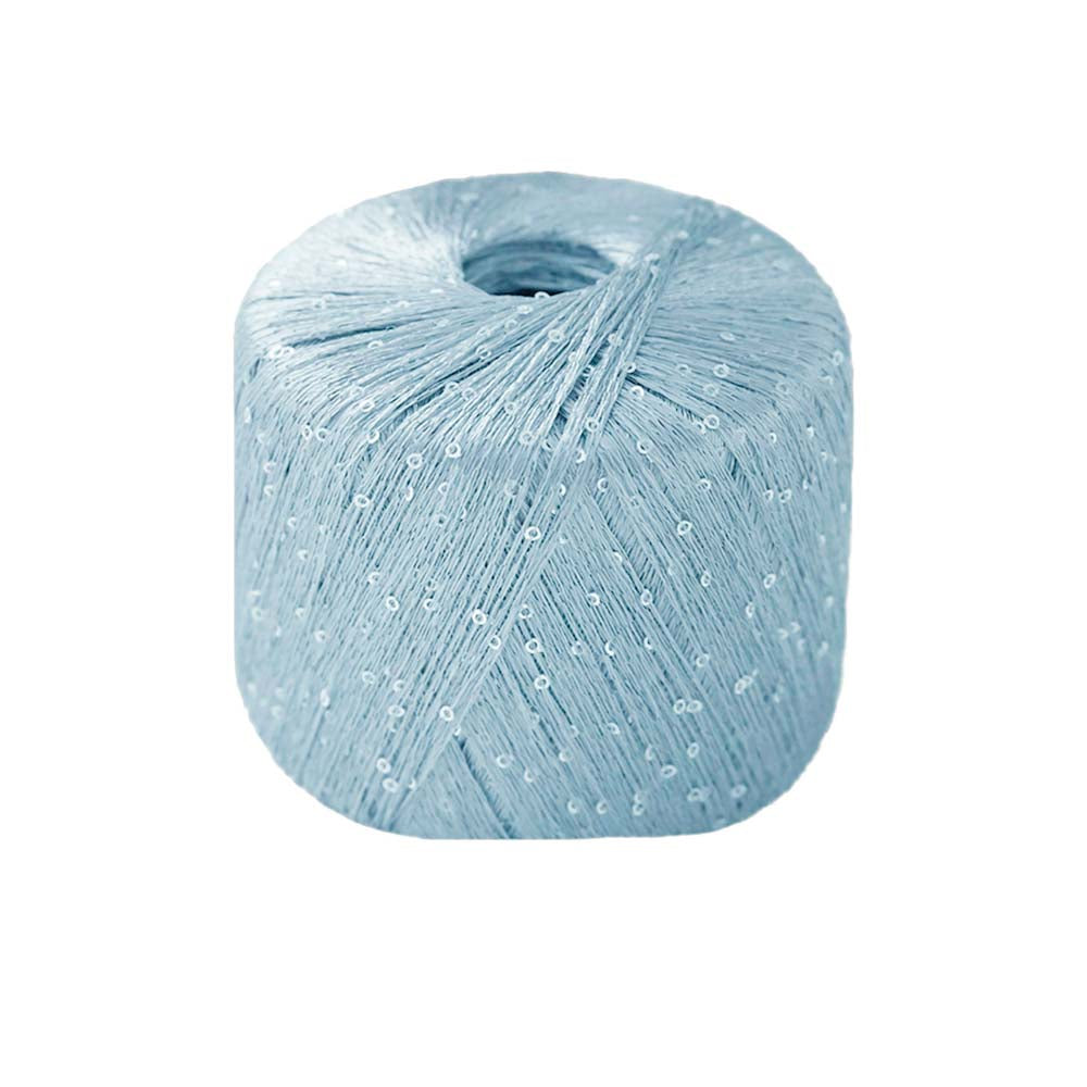 Paillettes - pallíettugarn - 31165 himinblár - Nýr litur