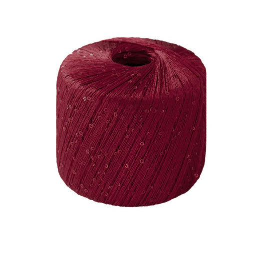 Paillettes - pallíettugarn - 31164 -  vínrautt - Nýtt í netverslun