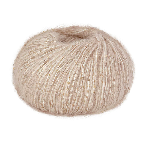Venus - 31154 - Beige - Merino ull, Alpaca og pallíettur